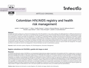 National Registry of HIV- Colombian health system: Healthcare risk management